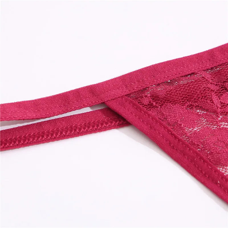 5PCS Sexy Lace Cotton Floral G-String Transparent Thong Seamless Women Low Waist Panties Underwear Solid Color Lingere Intimates