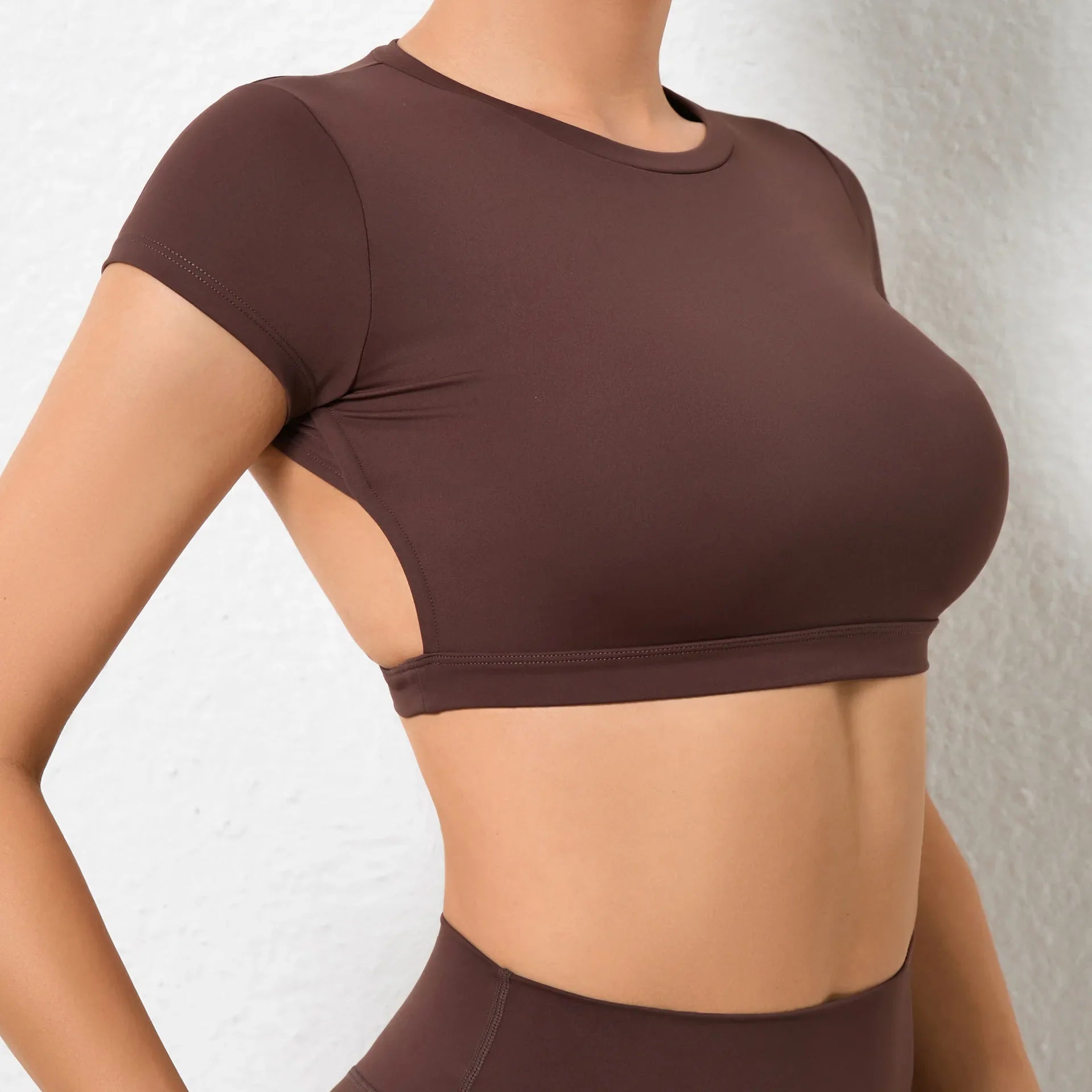 Hearuisavy Summer Sports Shirts Breathable Workout Tops Fitness Sportswear Backless Yoga Clothing Sport Crop Tops Women Gym Top