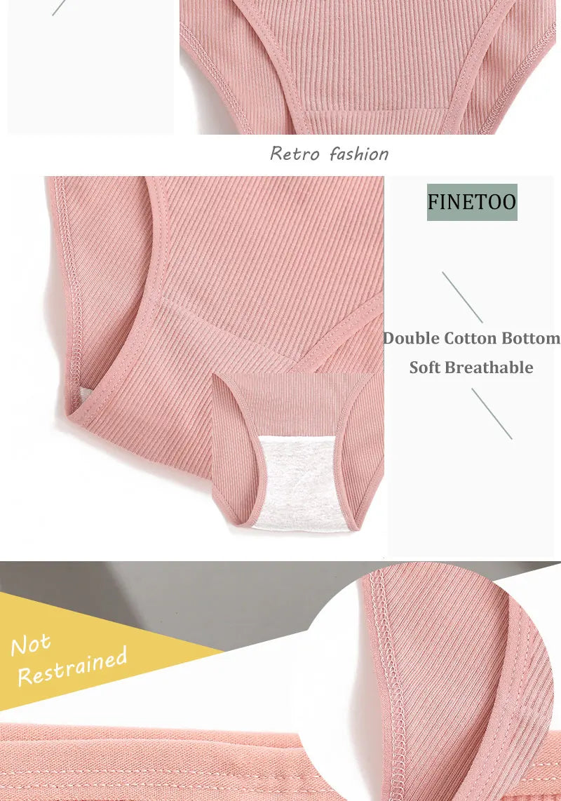 3PCS/Set Women Cotton Briefs Panties Ladies Sexy Solid Color Low Waist Underwear Female Soft Breathable Intimates Lingerie 2024
