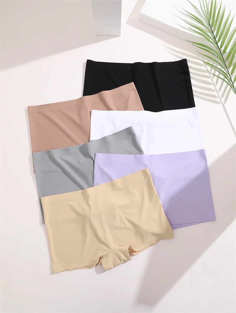 Women's Seamless Panties Sports Boxers Underwear Female Solid Color Comfortable Briefs Cozy Lingerie Intimate Underpants S-XL