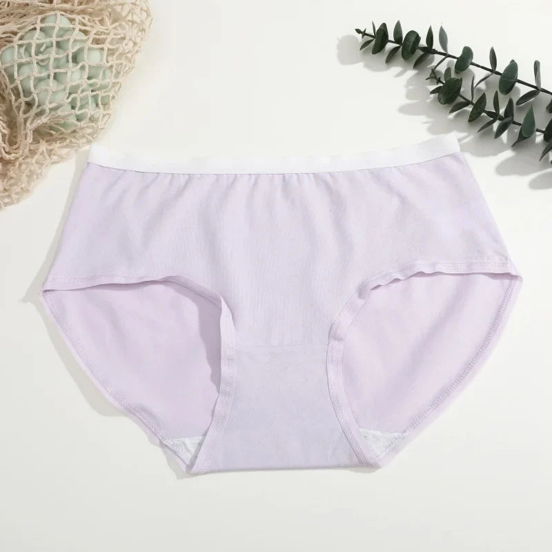 3Pcs/Set Women's Seamless Cotton Briefs Women Panties Solid Color Breathable Underwear Female Low Waist Soft Lingerie S-XXL