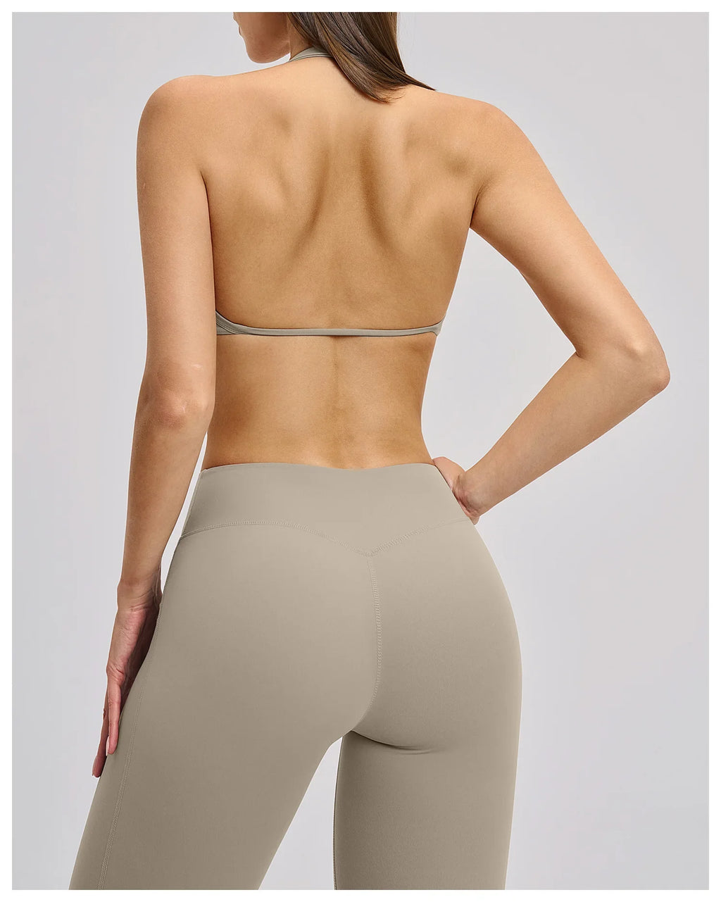 Summer Sports Bra Women Seamless Halter Top Fitness Bra High Support Push-up Open Back Gym wear Running Yoga Workout Underwear