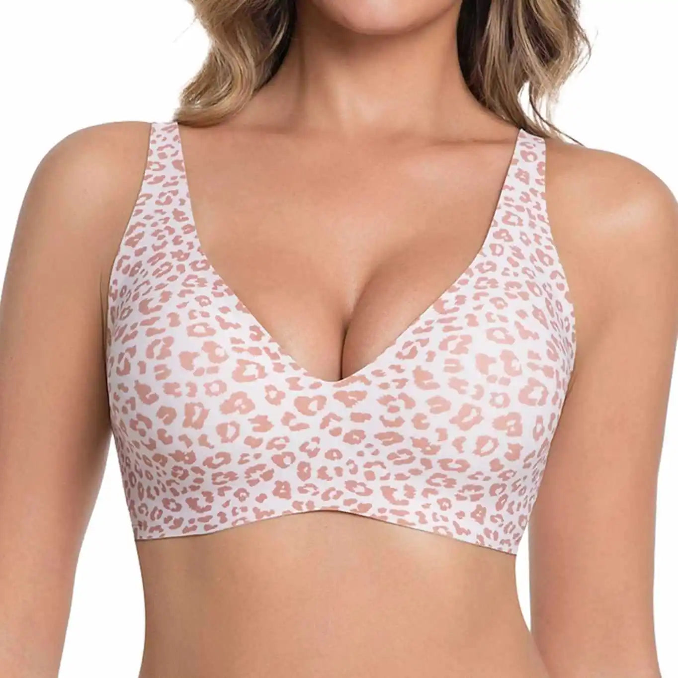 Women's Seamles Swire-free Bra Comfortable Full-Cup Solid Color Full-Cup Thin Mold Bra Plus Size Breathable Bra Pusp up