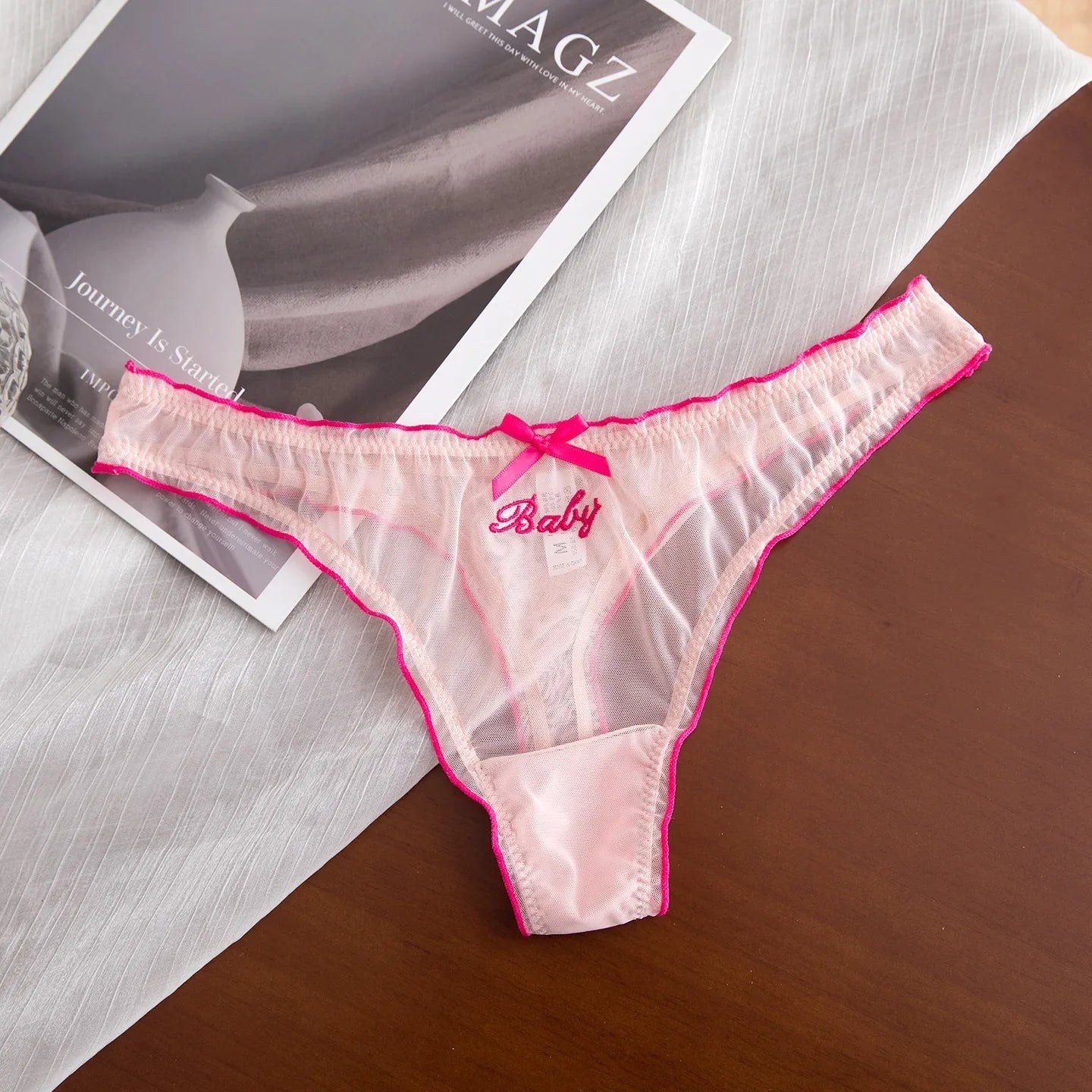 Lace G String Thin Mesh Sexy Girls Panties Women Briefs Thong Hollow Out Underwear Transparent Female Low Waist Lingerie
