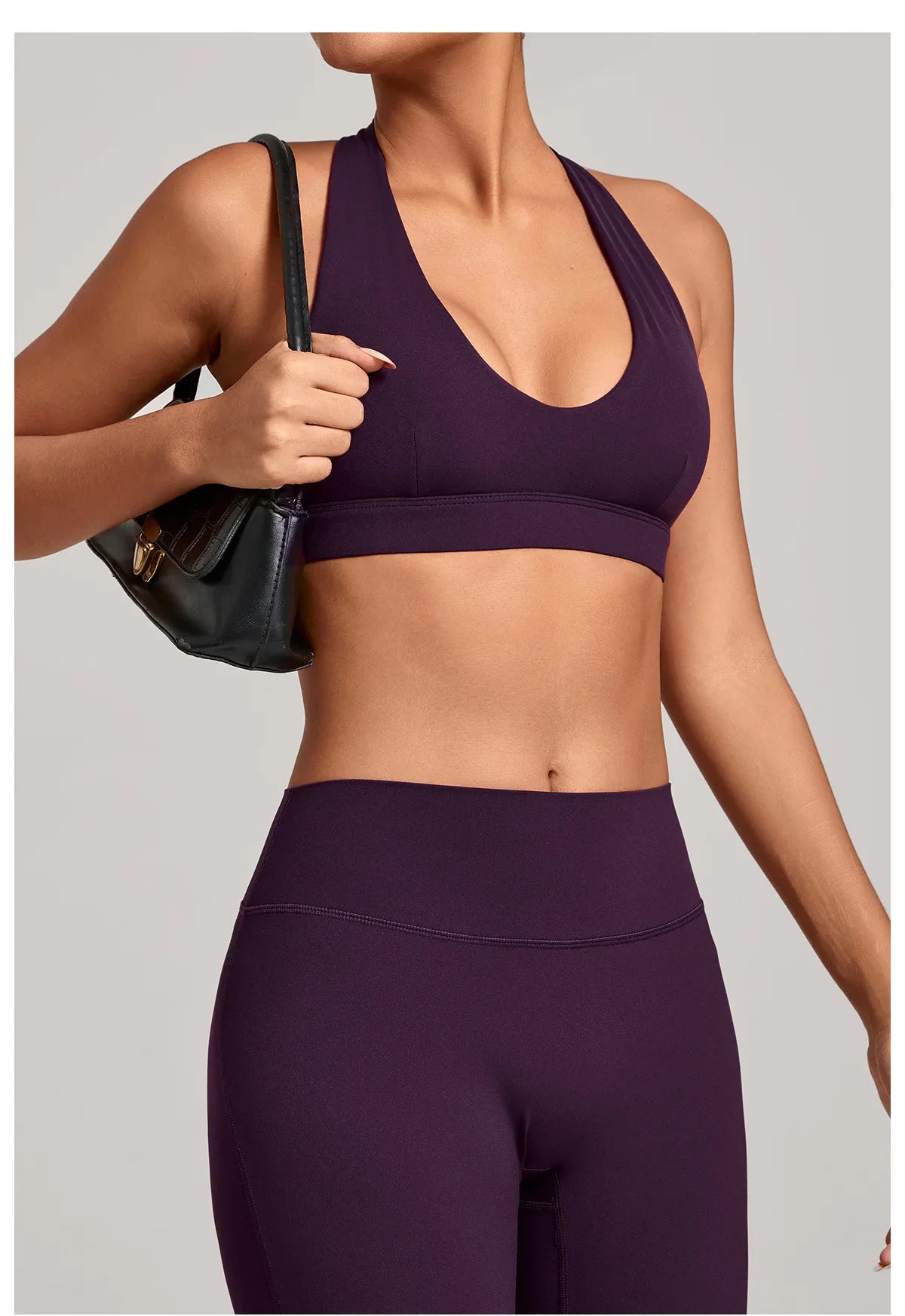 Sports Bra Gathered Neck Hanging Style Backless Tight Yoga Bra Women's Top Fitness Outdoorsports Pilates Training Gym Workout