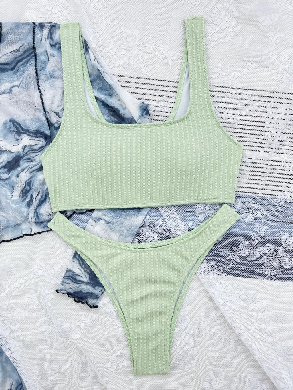 Bikini 2026 Sexy White Black Ribbed Push Up Micro Swimsuit Separate Woman Beach Bathing Suit Two Piece Swimwear Traje De Baño