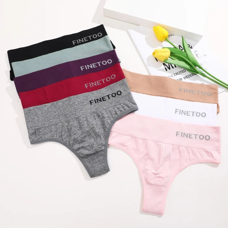 3Pcs M-2XL Seamless Thongs Women High Waist G-string Ladies Comfortable Bikini Panties Thong Underpants Girls Underwear Lingerie