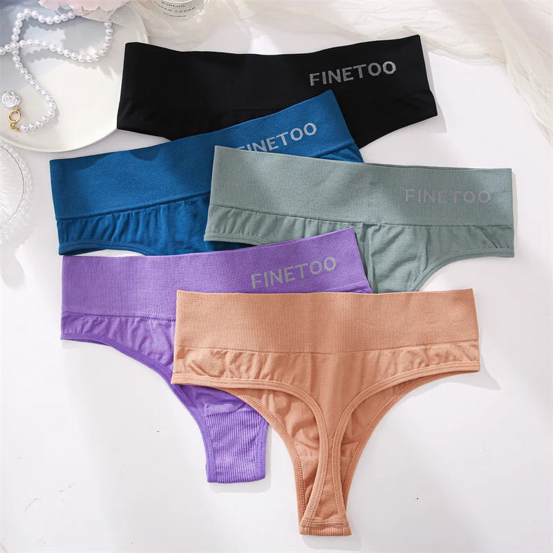 3Pcs M-2XL Seamless Thongs Women High Waist G-string Ladies Comfortable Bikini Panties Thong Underpants Girls Underwear Lingerie