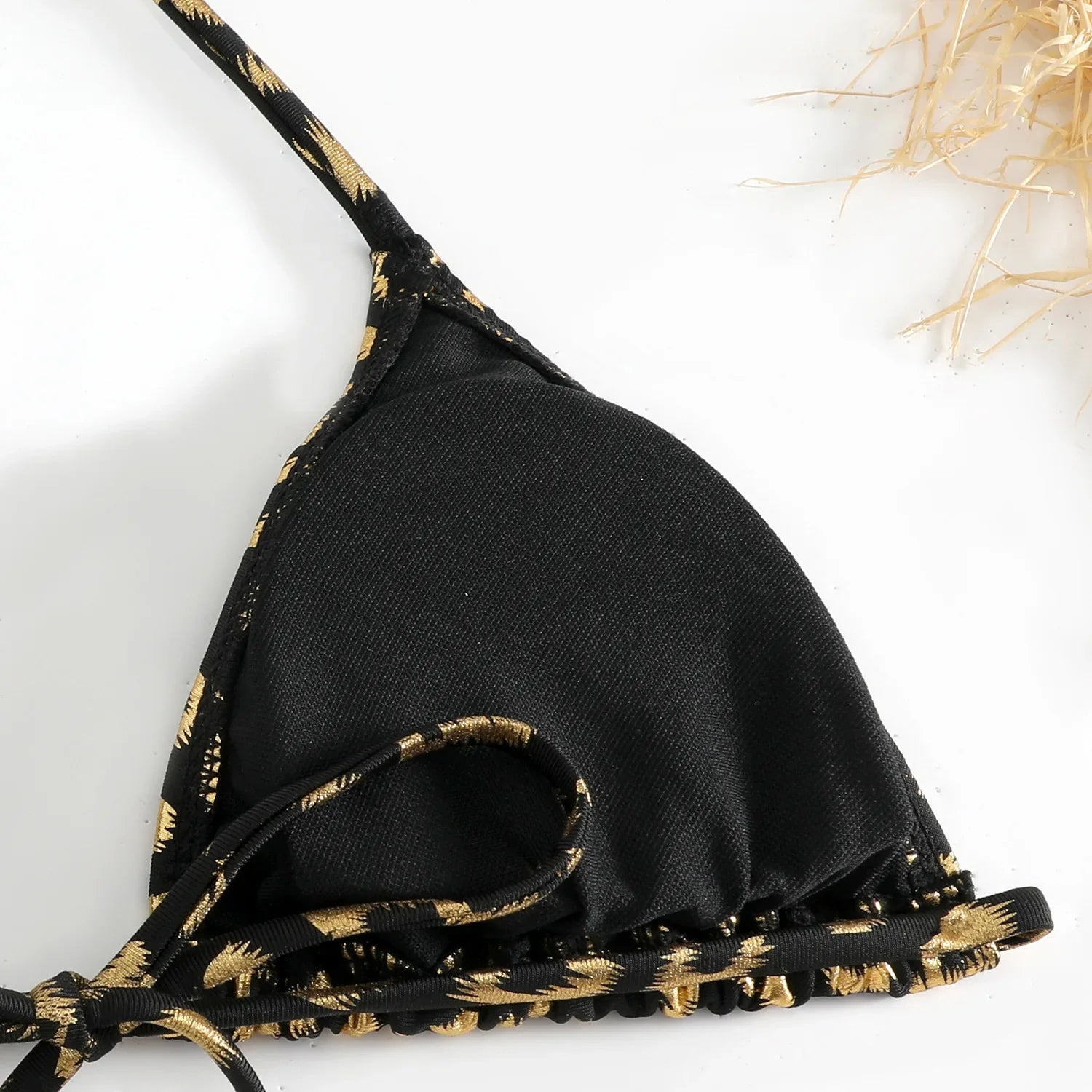 Sexy Orange Leopard Print Bikini Set 2024 Women Halter Push Up Bra Tie Side Thong Swimsuit Summer Backless Bathing Suit Swimwear