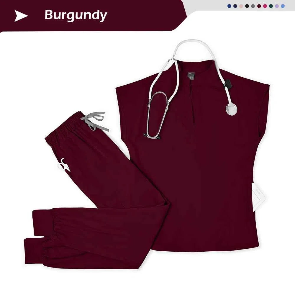 Spandex Stretch Medical Scrub Set Uniform