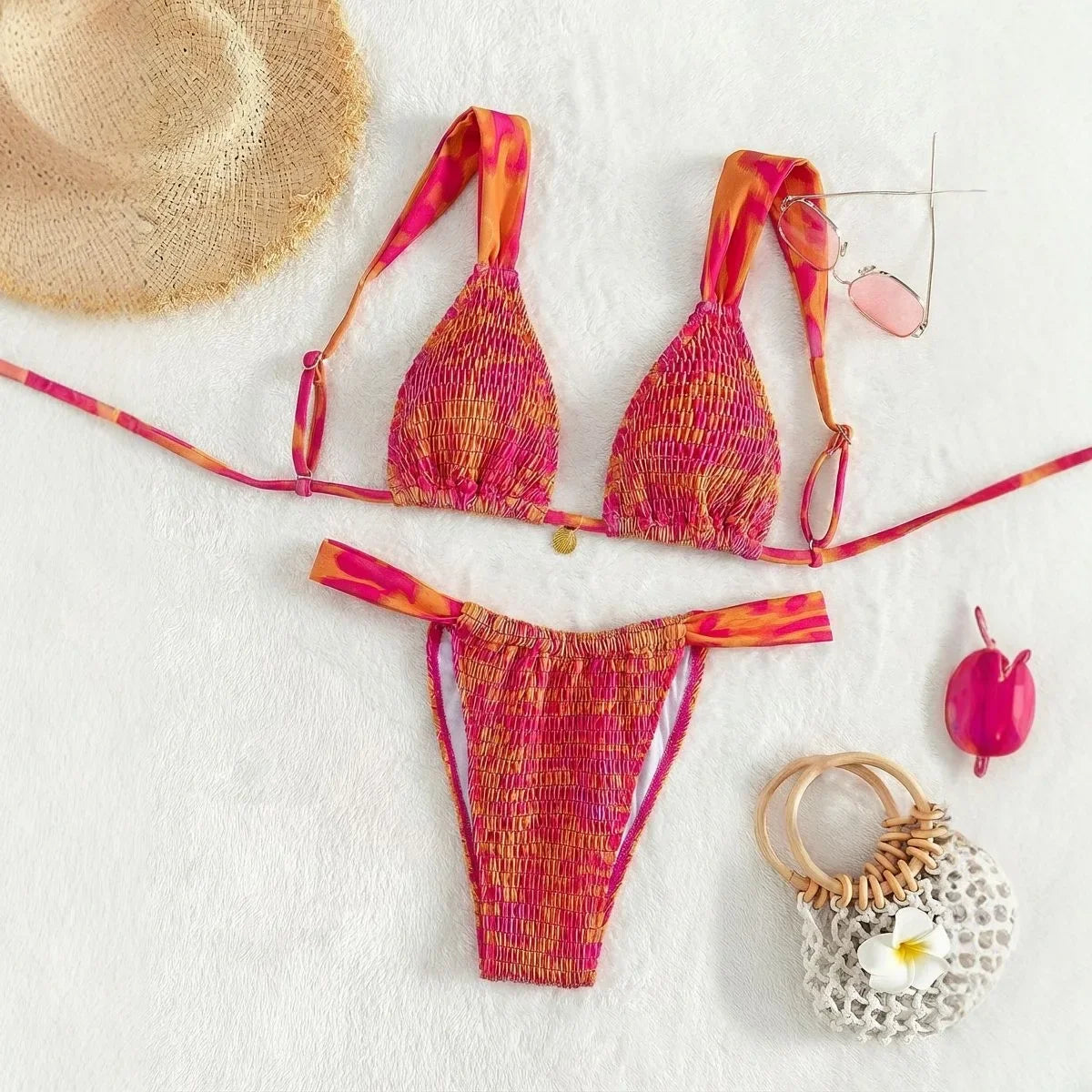 2026 Sexy Print Bikini Trend Swimsuit For Women Bikinis Sets Thong Swimwear Micro Feminine Bathing Suit Swim Beach Wear Monokini