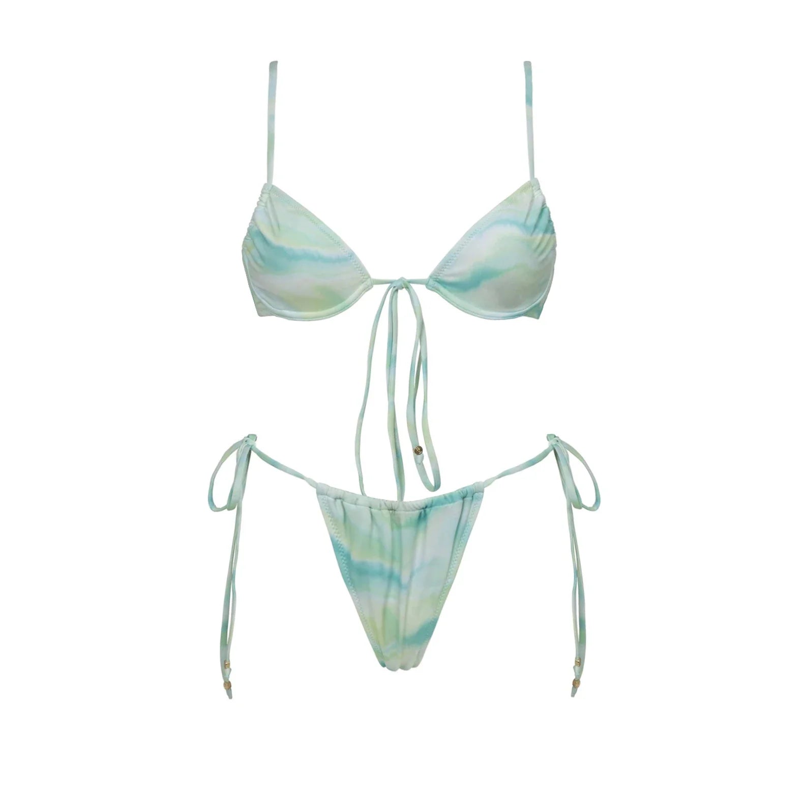 Shiny Diamond Bikini Set Sexy Women Swimsuit Push Up Swimwear Female Bandeau Biquini Halter Bathing Suit Blue Bodysuit Beachwear