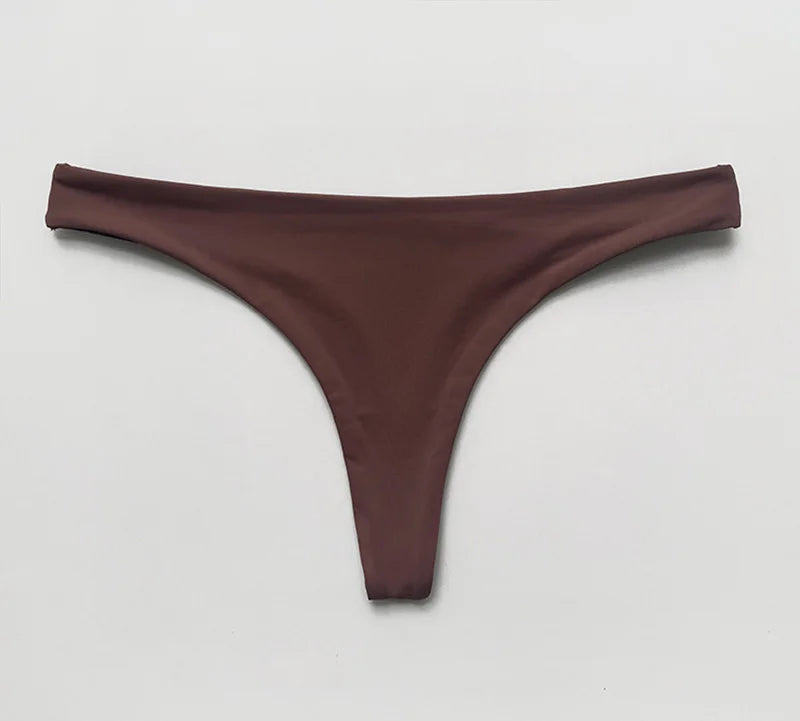 Ice Silk Women Panties Sexy G String Thong Seamless Underwear Candy Color T Back Girls Briefs Leopard Underpants Plus Size S-XL