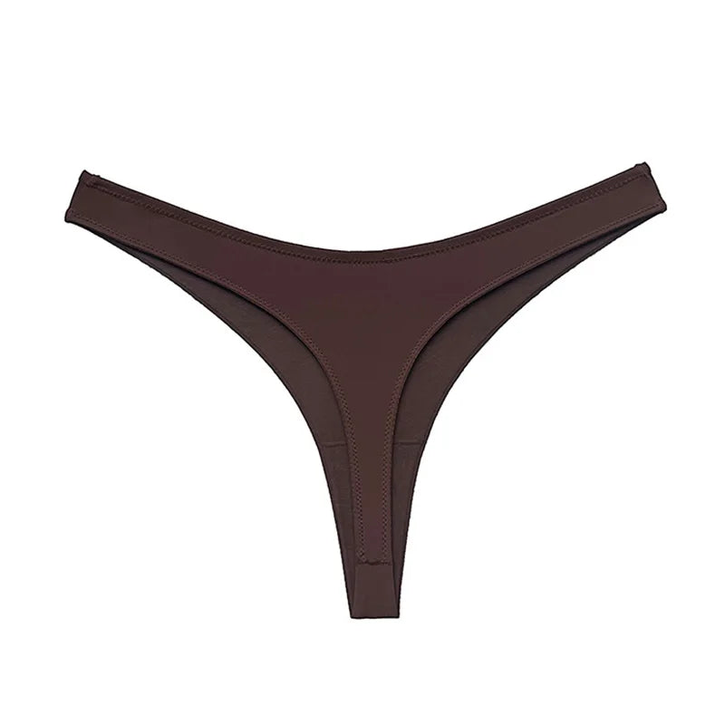 Ice Silk Women Panties Sexy G String Thong Seamless Underwear Candy Color T Back Girls Briefs Leopard Underpants Plus Size S-XL