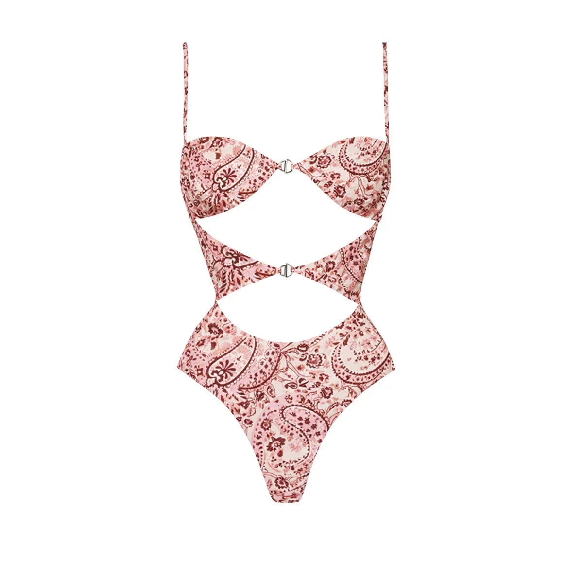 2Pcs Printed Swimsuit Women Sexy Bikini Push Up Swimwear Bandeau Biquini Female Hollow Bathingsuit Micro Swimming Suit Beachwear