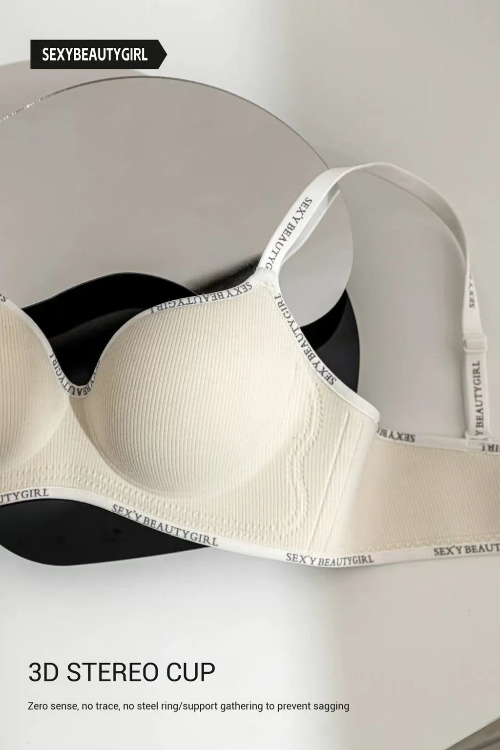 Women Sexy Bras Padded Push Up Bralette Female Adjustable Comfortable Underwear Ladies Letter Straps Brassiere Wireless Soft New