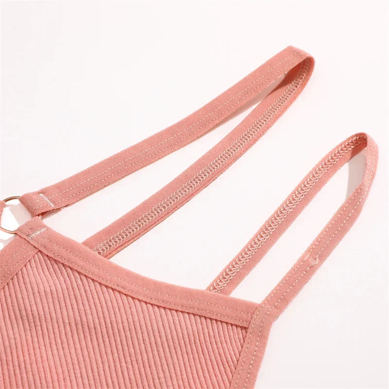 2PCS Women Sexy Cotton Panties Two Belts Hollow Out G-String Thongs Breathable Underwear for Female Solid Color Lingerie S-XL