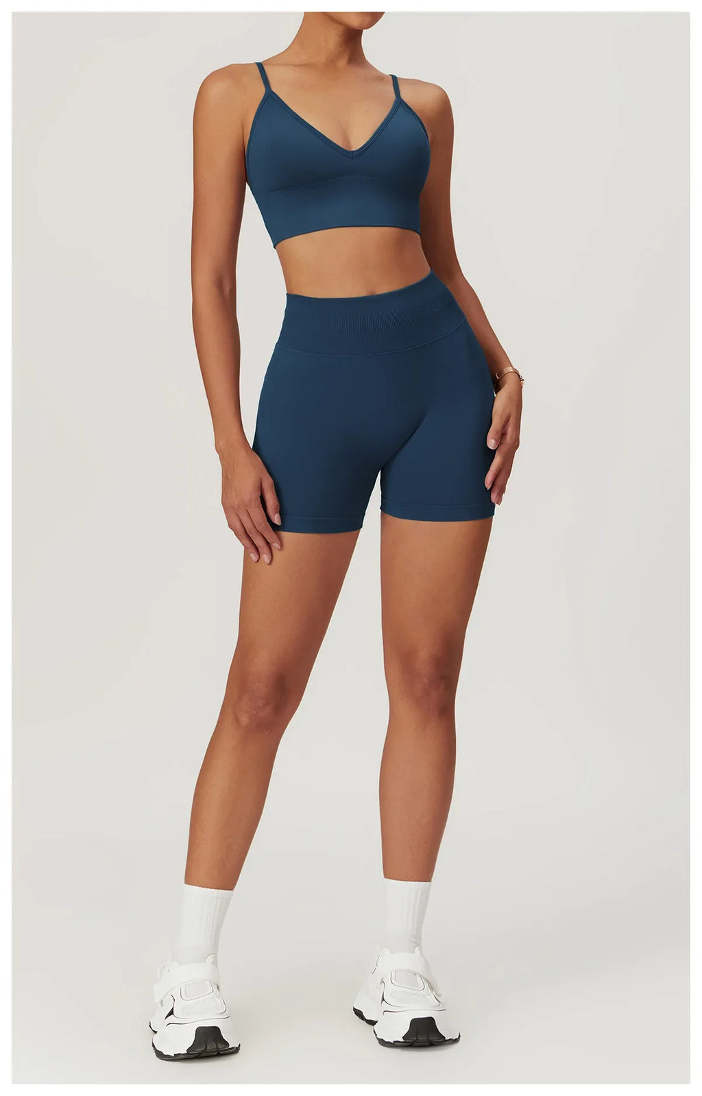 High Waist Shorts Seamless Yoga Shorts Workout Fitness Lift Peach Butt Fitness Tight Gym Running Body Shaper Pants Ribbed Shorts