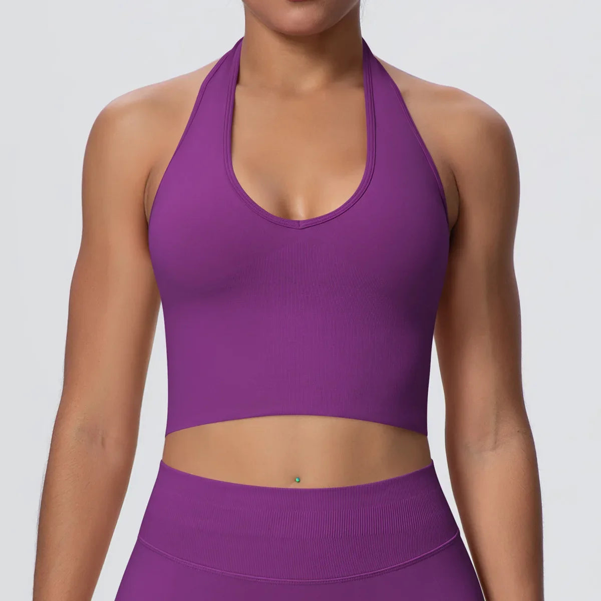 Gym Tops Women Halter Top Gym Vest Woman Sexy Backless Push Up Sport Bras Running Vest Workout Tops Activewear Yoga Fitness Vest