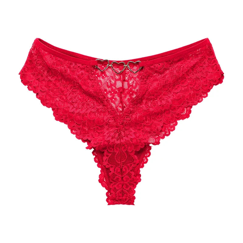 Hollow Out Girls G String Sexy Panties Women Briefs Thong Transparent Lace Underwear Female Thin Low Waist Lingerie Size S-XL