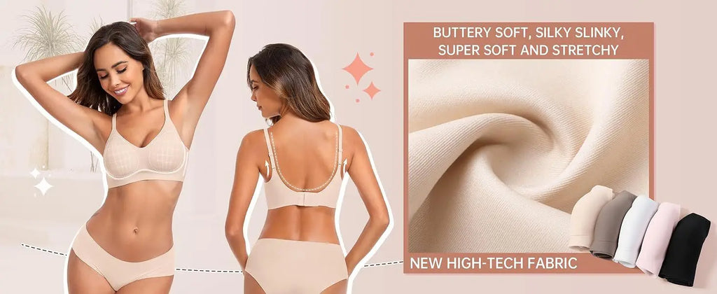 Women's Wire-Free Seamless Bra 3/4 Cup Thin Molded Cup Soft Support Bra Comfortable Breathable and beauty Smooth Bra Push-Up