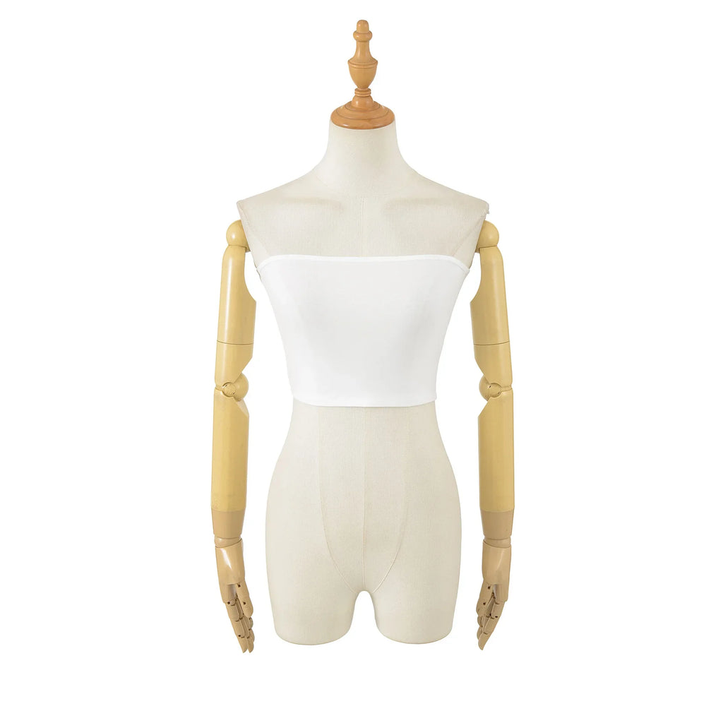 Sleek Seamless Crop Tops For Women Smooth Stretch Straight Neckline Classic Black And White For Summer Casual Daily Wear 72UE