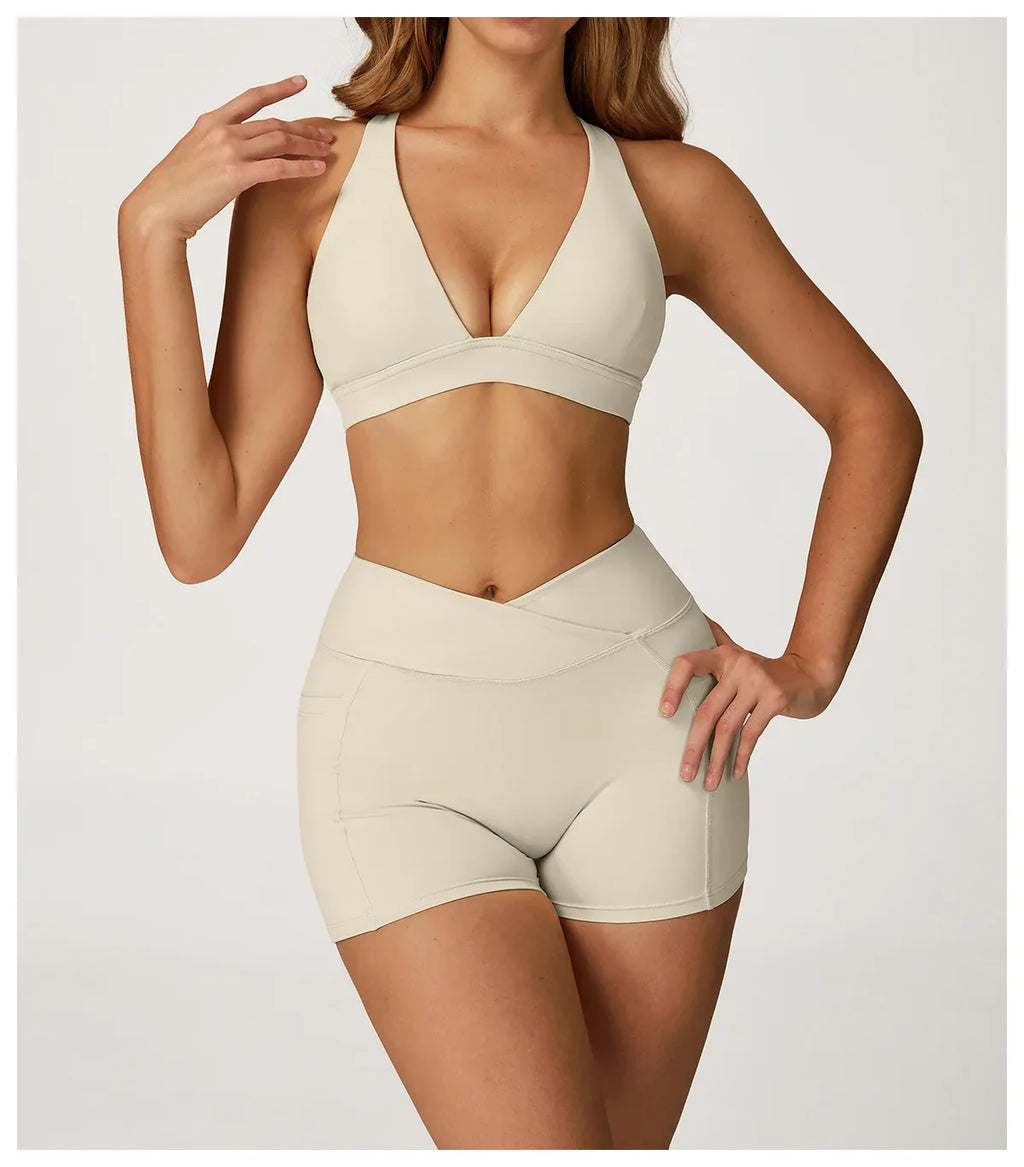 Sexy Gym Top Women Sports Bra Running Back Cross Push Up Yoga Bra Breathable Sports Underwear Women Fitness Workout Top Women