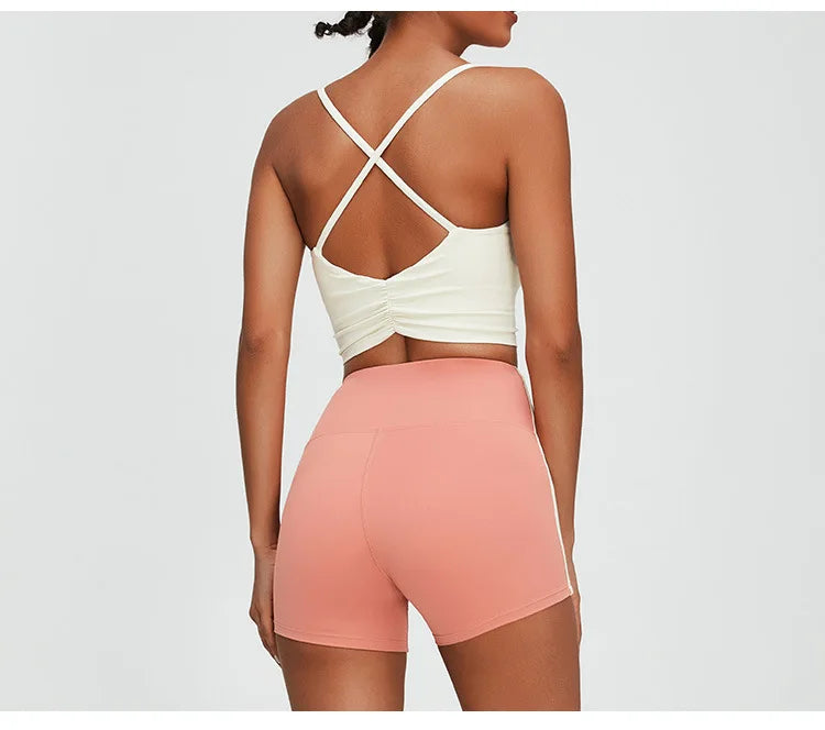 Women's Sports Underwear Cross Back Vest Yoga Bra Gym Training Clothes Sports Bra Women's Quick Drying Running and Fitness Top