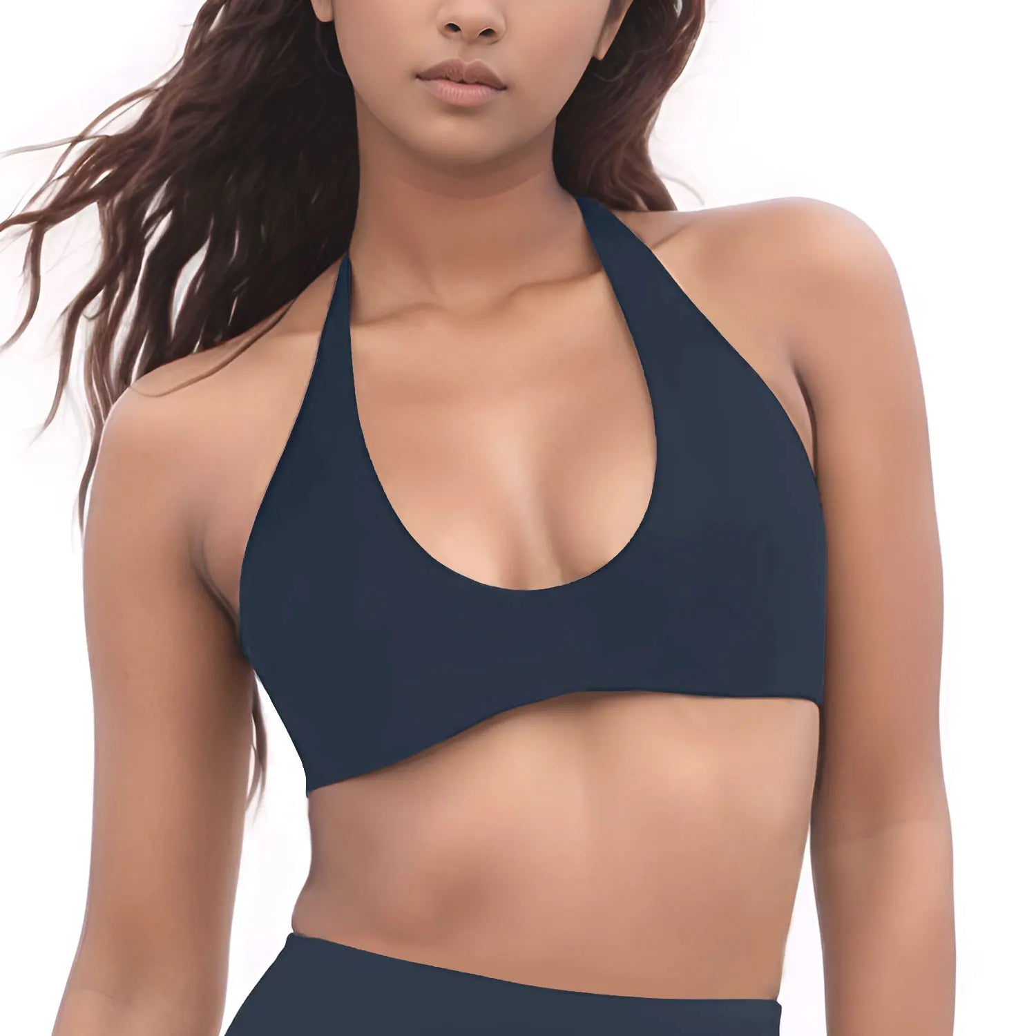 NCLAGEN Gym high support Workout underwear SoftMotion Minimal Halter Neck Bralette Women's sports bra Pilates yoga halter top