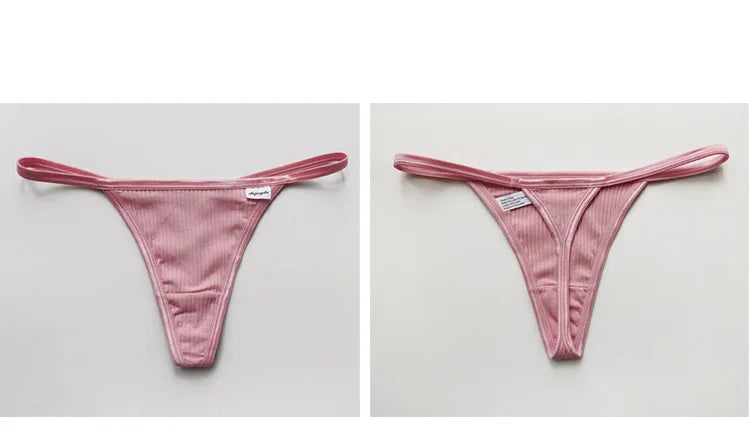 Cotton  Sexy Women's Panties Simple Thongs Lingerie Briefs Female Underwear Sports G-Strings Hot T-Back Breathable Underpants