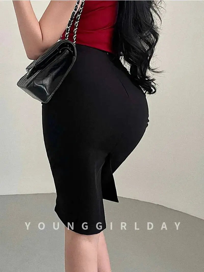 Korean Style Pure Desire Sexy OL High Waist Tight Slimming Mid Length Skirt Fashion Women Sweet Mini Skirts 2026 New Summer 9B8