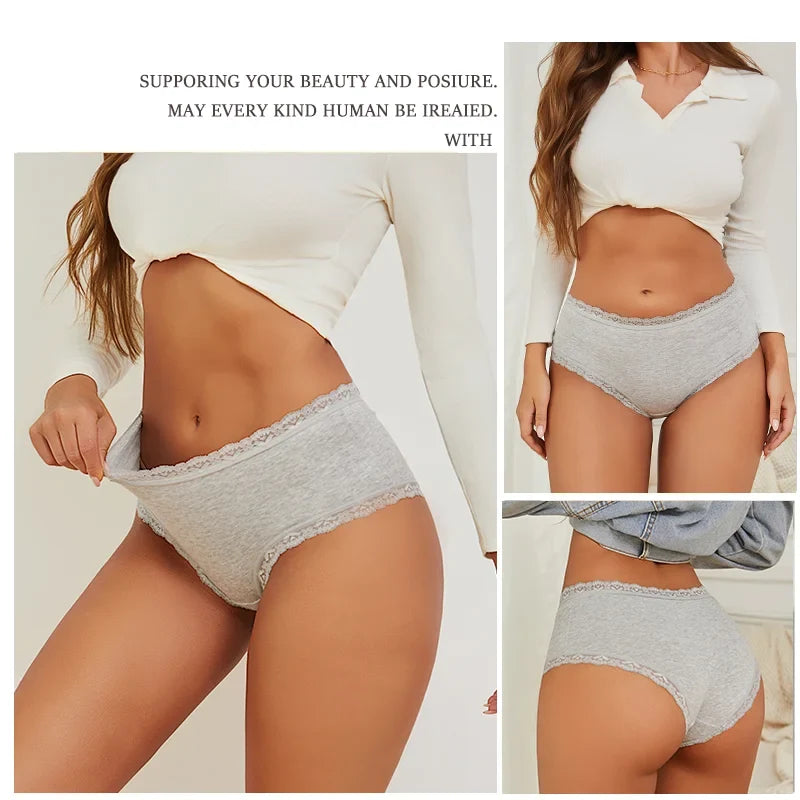 Women's Seamless Cotton Briefs Women Panties Solid Color Breathable Underwear Female Low Waist Soft Lingerie S-XXL