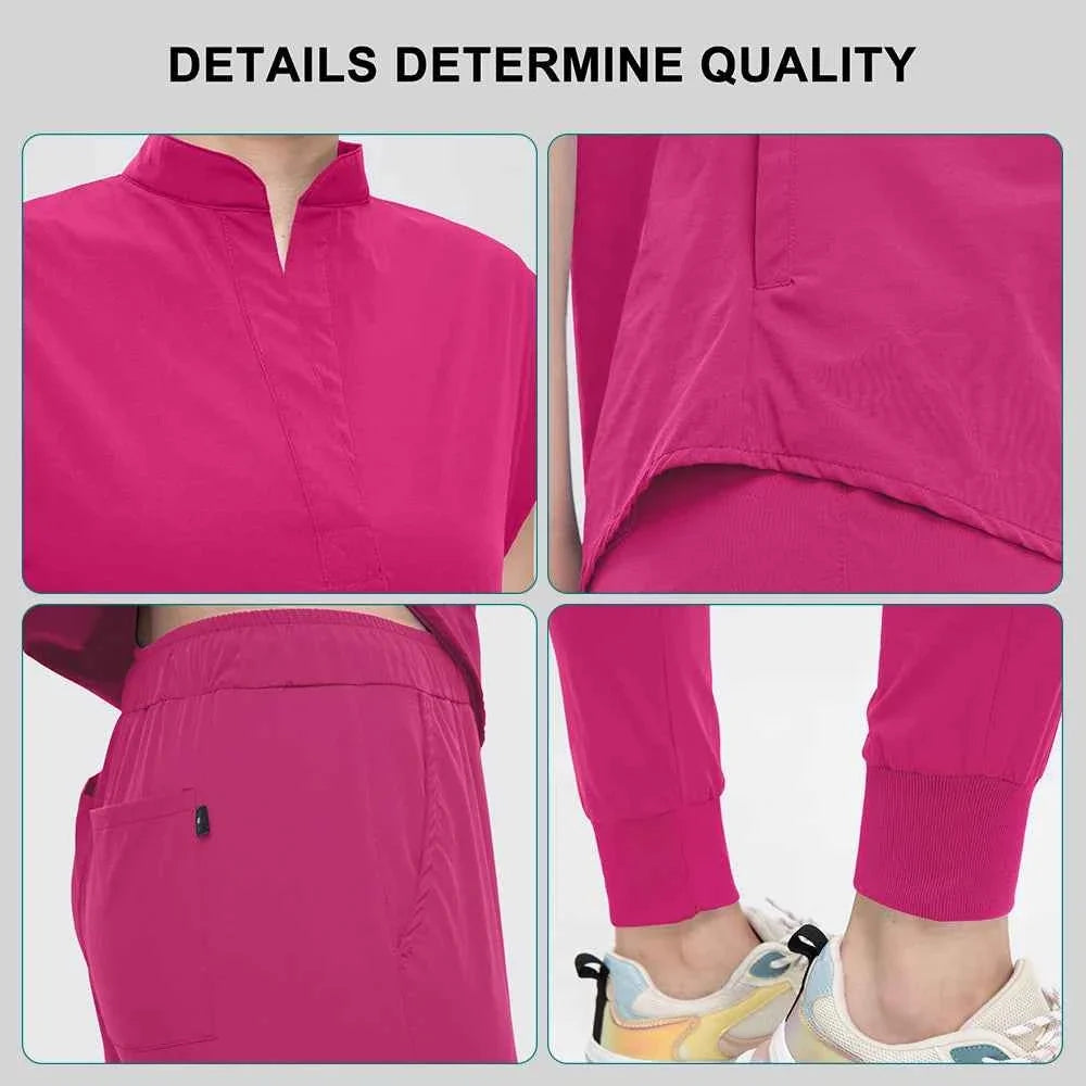 Spandex Stretch Medical Scrub Set Uniform