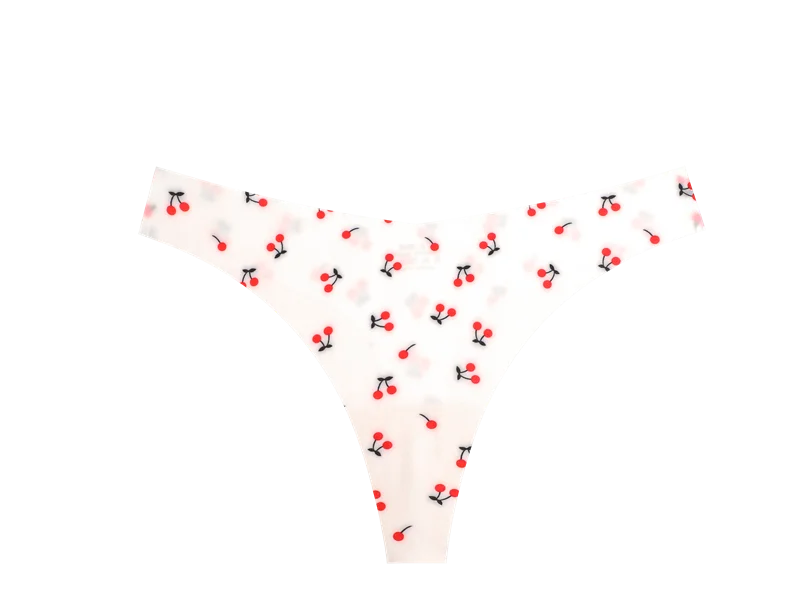 3Pcs Ultra-thin Seamless G-string Women Thongs Sexy Sweet Fruit Low-waist Panties Ladies Soft Cute Thongs Female S-XL T-Back