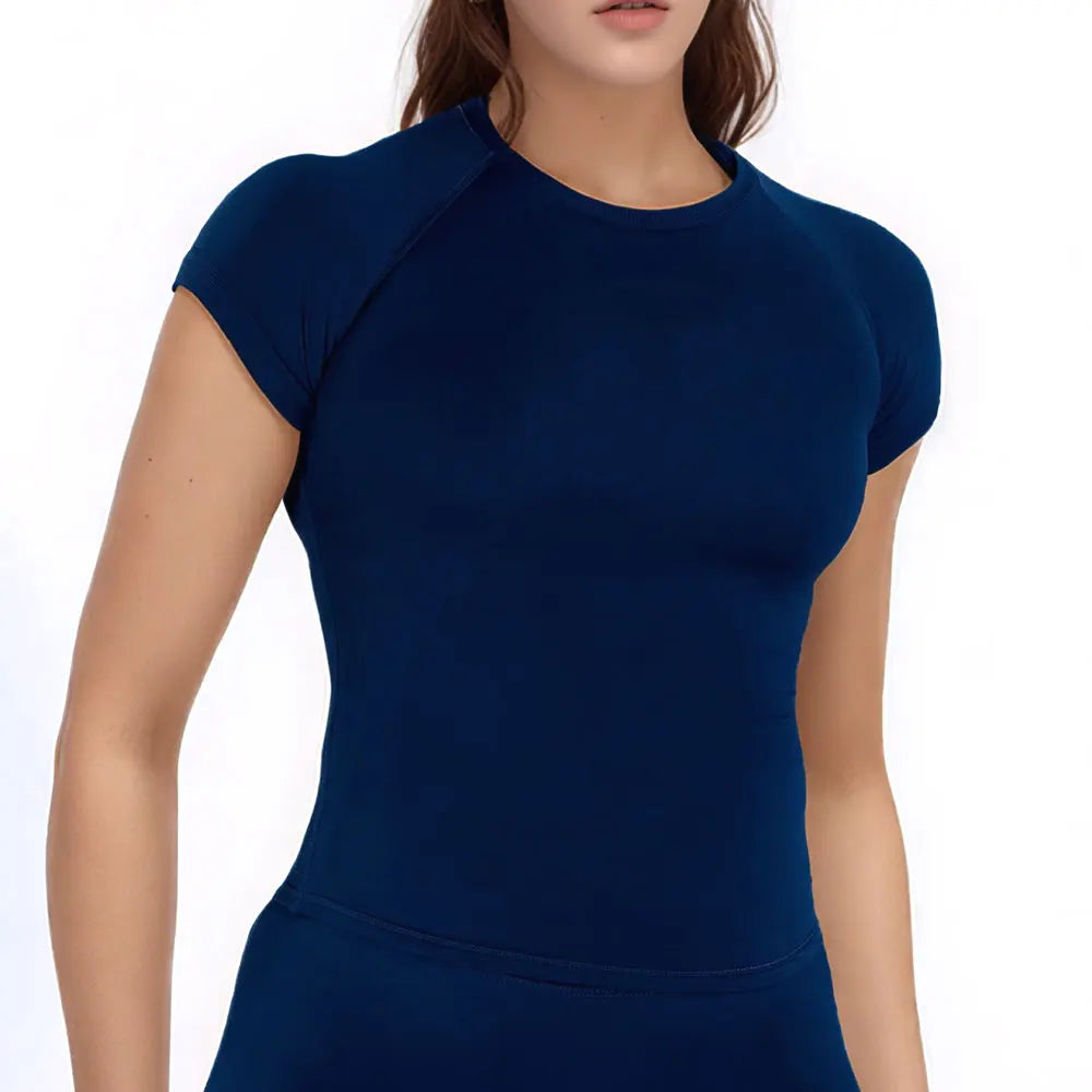 NCLAGEN Impact Short Sleeve Top Women GYM Clothes Seamless workout t shirts Fitness Quick Dry Running tee Yoga Pilates shirt