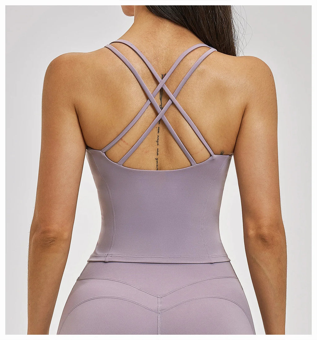 Sexy Fitness Yoga Bra Workout Top Gym Underwear Push Up High Strength Sports Bra Athletic Sport Bra Women Backless Yoga Crop Top