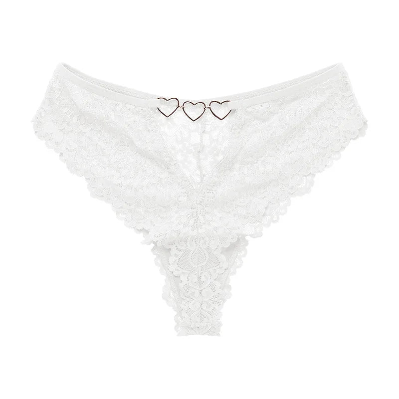 Hollow Out Girls G String Sexy Panties Women Briefs Thong Transparent Lace Underwear Female Thin Low Waist Lingerie Size S-XL