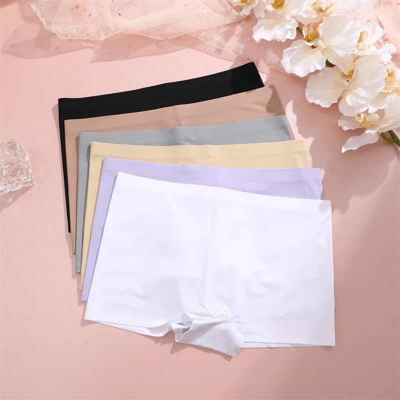Women's Seamless Panties Sports Boxers Underwear Female Solid Color Comfortable Briefs Cozy Lingerie Intimate Underpants S-XL