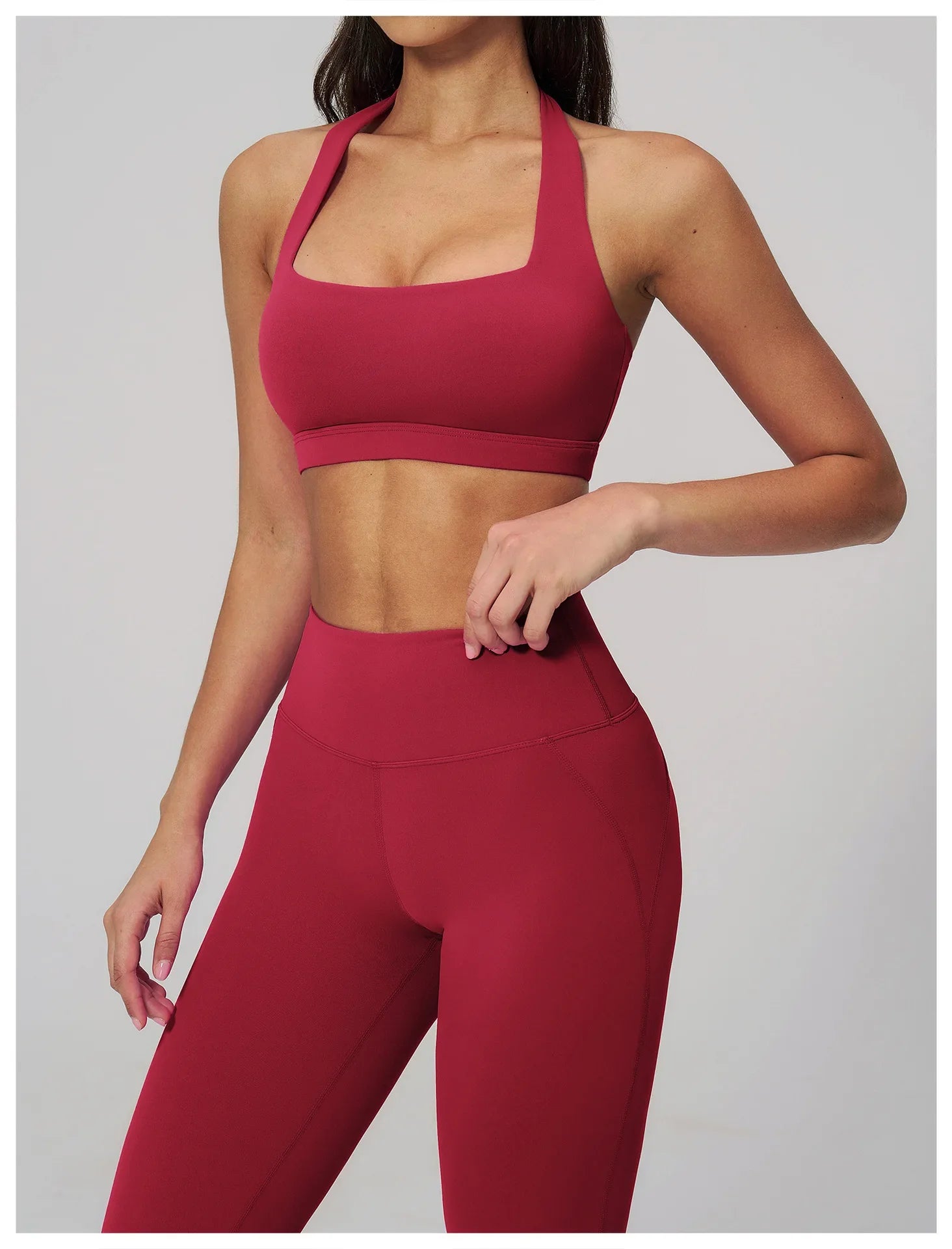 Summer Women Sports Bra Pilates Yoga Bra Hanging Neck Gym Underwear Running Fitness Shock Proof Breathable Quick-Dry Fitness Top