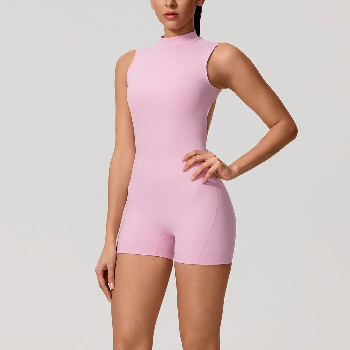 Hearuisavy Summer Sports Overalls Women Gym High Stretch Sleeveless Yoga Bodysuit Running Push Up Butt-Lifting Fitness Jumpsuit