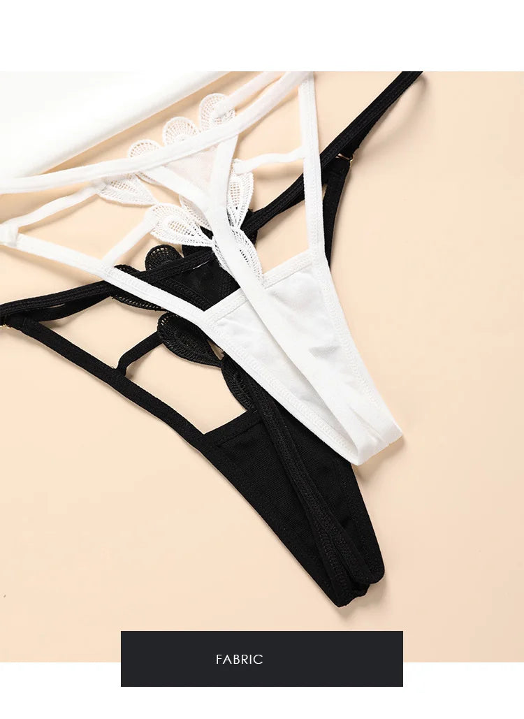 Sexy Thong Lace Panties Women Briefs Girls G String Hollow Out Transparent Underwear Female Thin Low Waist Lingerie Size S-XL