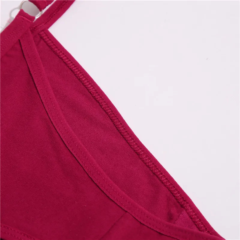 4Pcs/Set Women's Cotton Panties 3Pcs/set Sexy Low Waist Briefs M-2XL Comfortable Underwear Female Soft Color Underpants Lingerie