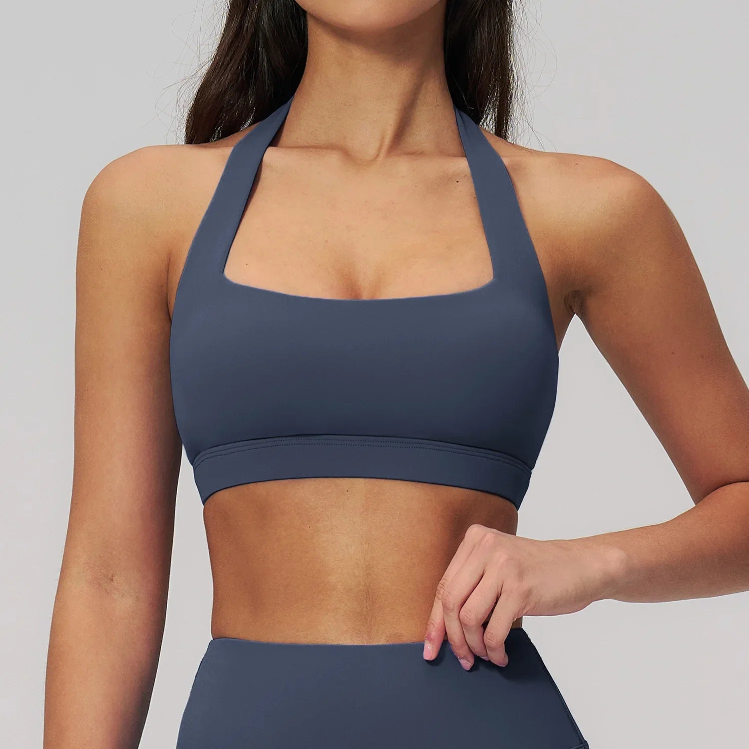 Summer Women Sports Bra Pilates Yoga Bra Hanging Neck Gym Underwear Running Fitness Shock Proof Breathable Quick-Dry Fitness Top