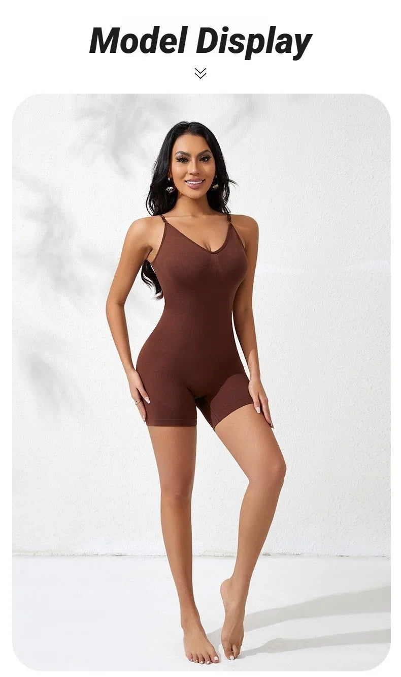 New Bodysuit Shapewear Women Tank Top Tummy Control Full Body Shaper Anti Chafing Shorts Slimming Waist Butt Lifter Seamless