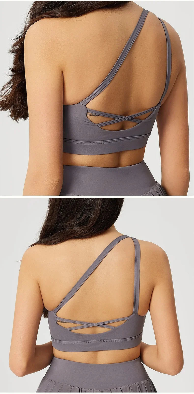 Women's Beautiful Back Gym Sports Underwear Women Shockproof Sport Bra Women Oblique Shoulder Straps Running Fitness Yoga Bra