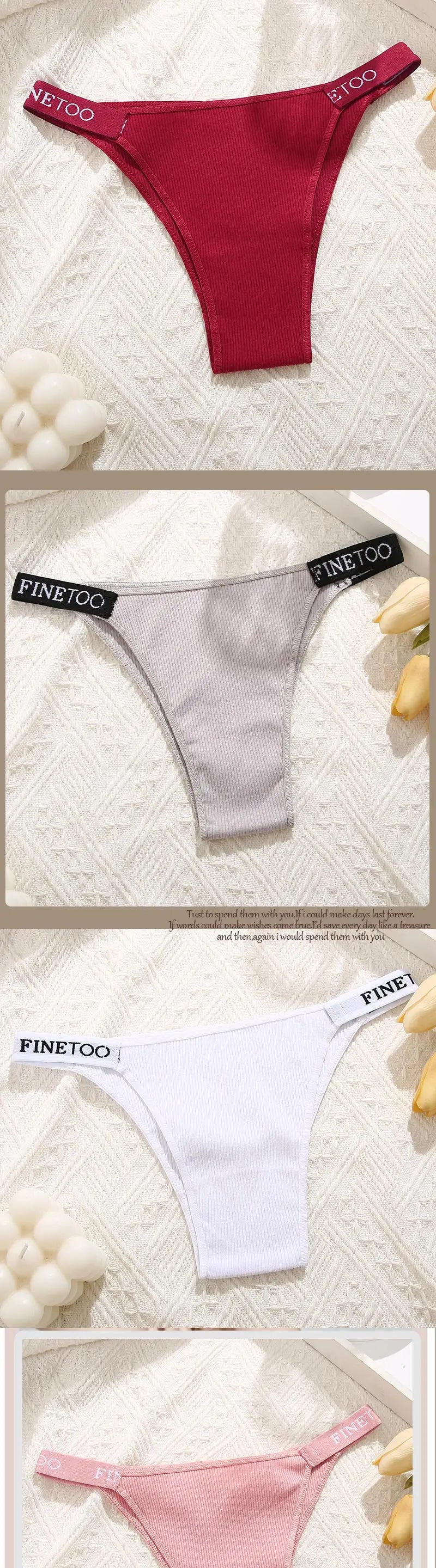 Women Cotton Maillard Brazilian Sexy Panties Breathable Low Waist Female Underwear Soft Solid Color Intimates High Elastic Linge