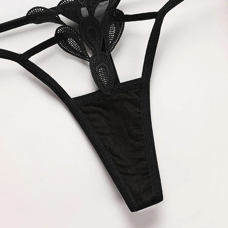 Sexy Thong Lace Panties Women Briefs Girls G String Hollow Out Transparent Underwear Female Thin Low Waist Lingerie Size S-XL