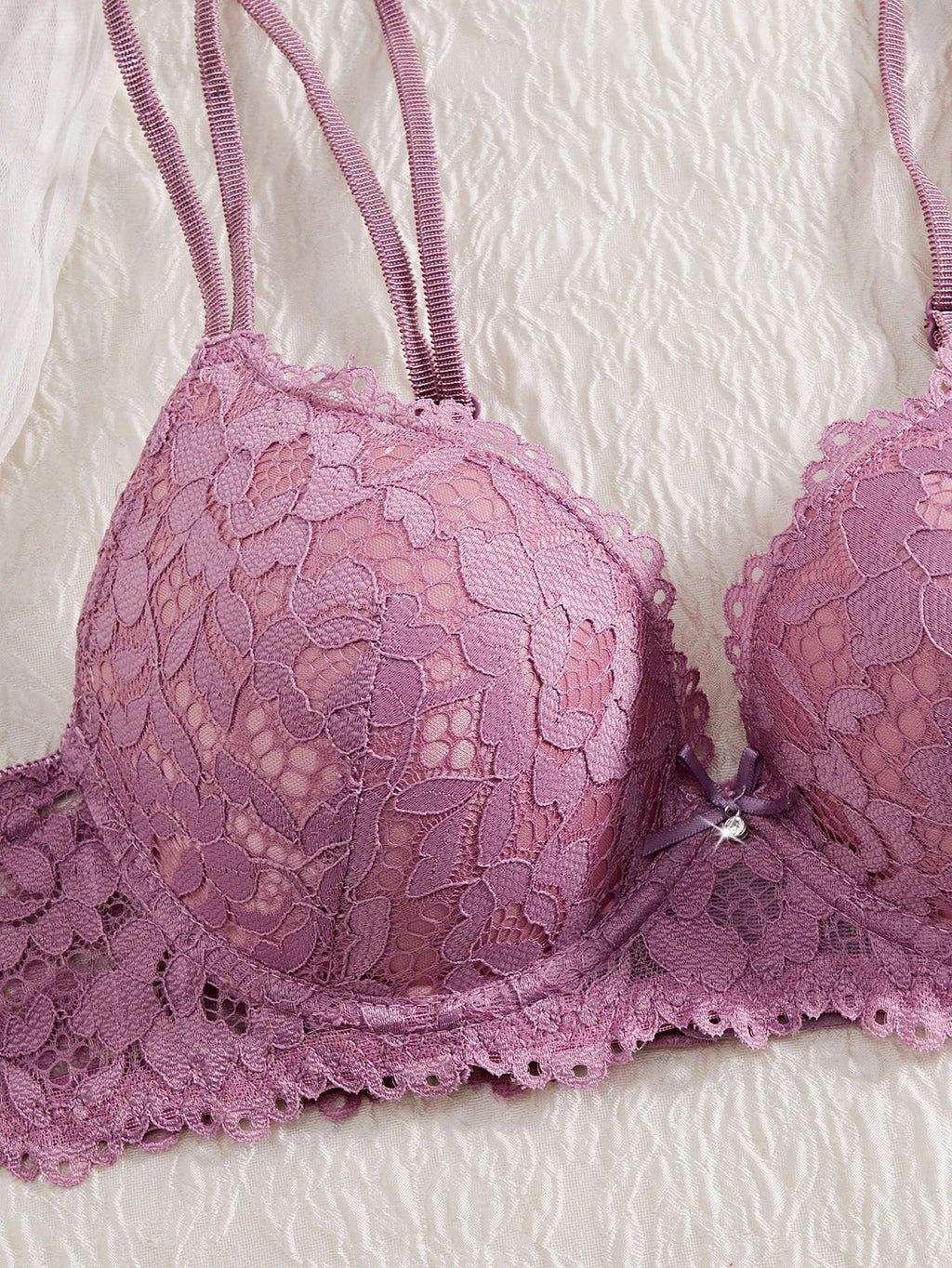 6-Piece Set Lace Women's Underwear Set No Lining Lace Push up Bra Comfortable Fitting Sexy Mesh Lace Panties Women's Bra Set