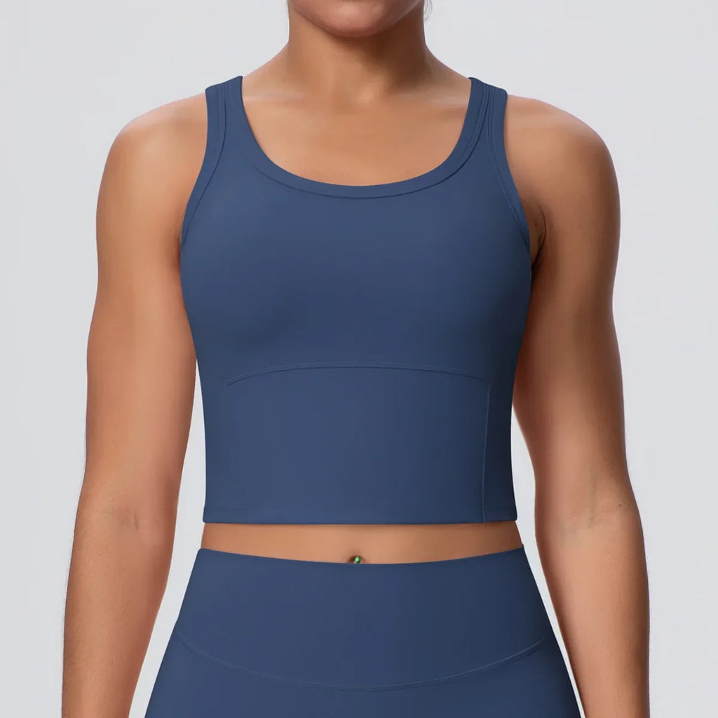 Sports Bra Women's Yoga Bra Fixed Chest Pad Gym Vest Shock-proof Workout Tops Yoga Clothes U-shaped Back Workout Fitness Running