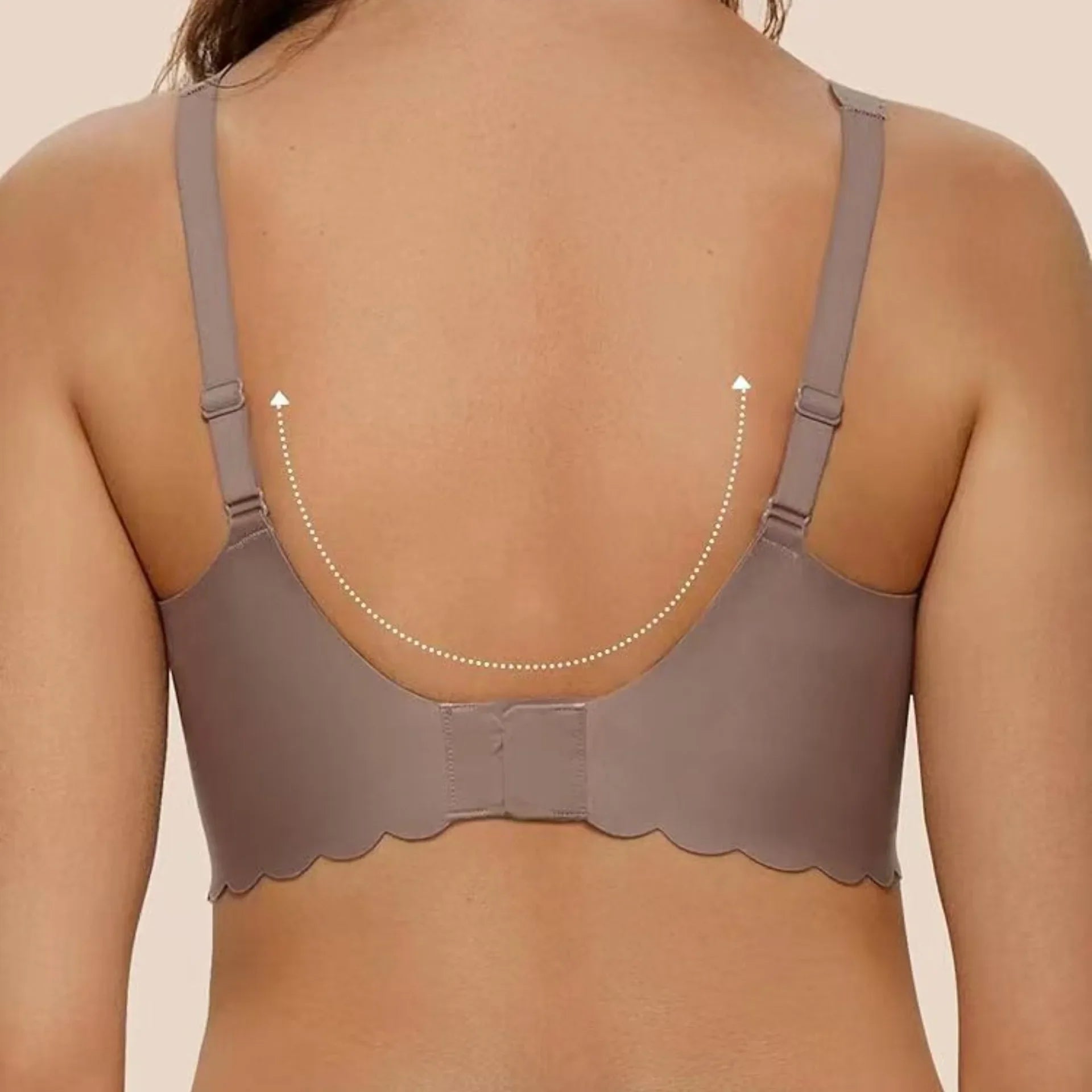 Women's Deep V Wave Seamless Jelly Bra Wire-free Seamless Bra Thin Mold 3/4 Cup Bra Comfortable Plus Size Push-up Underwear